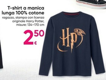 Pepco T-Shirt A Manica Lunga 100% Cotone offerta