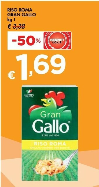 Bennet Riso Gallo - Risotti Riso Roma Gran Gallo 1000 G(ml) offerta