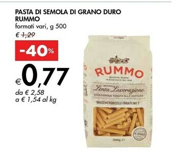 Bennet Rummo Pasta Di Semola Di Grano Duro offerta