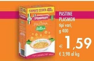 Bennet Plasmon Pastine 400 G offerta