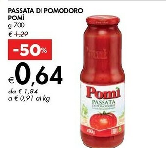 Bennet Pomì Passata Di Pomodoro 700 G(ml) offerta
