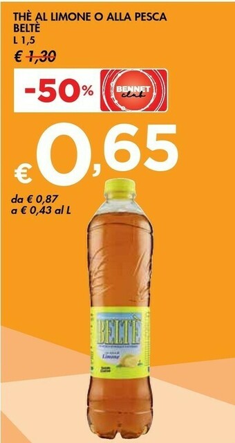 Bennet Beltè The Al Limone 1500 Ml offerta