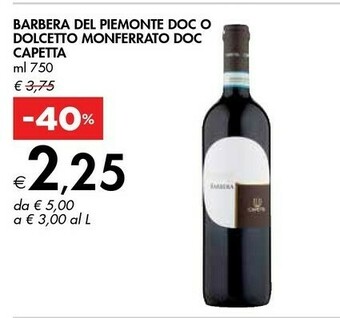 Francesco capetta Barbera Del Piemonte Doc
