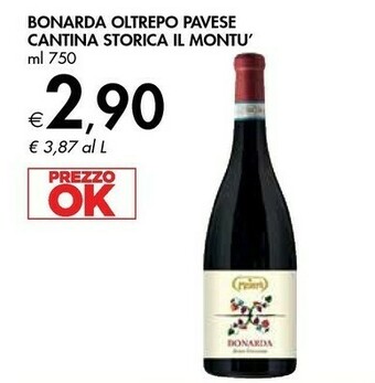 Bennet Cantina Storica Il Montu' Bonarda Oltrepo Pavese offerta