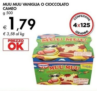 Bennet Cameo Muu Muu Vaniglia 500 G(ml) offerta