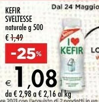 Bennet Sveltesse I Love Kefir Dalla Tradizione Caucasica Bianco Naturale 500 G(ml) offerta