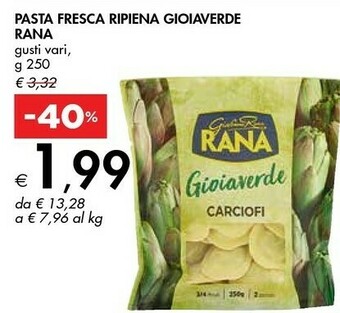 Bennet Rana Pasta Fresca Ripiena Gioiaverde offerta