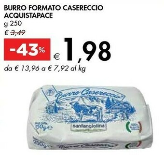 Bennet Acquistapace Burro Formato Casereccio 250 G offerta