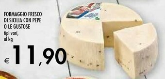 Bennet Formaggio Fresco Di Sicilia Con Pepe O Le Gustose offerta