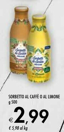 Bennet Zappalà Sorbetti Di Sicilia Al Caffe 500 G offerta