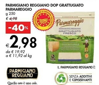 Bennet Parmareggio Parmigiano Reggiano Grattugiato Fresco offerta