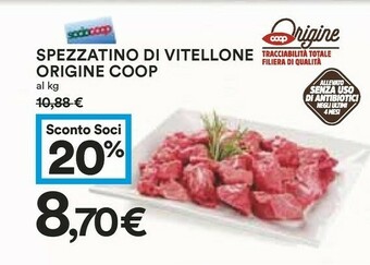 Coop Coop Spezzatino Di Vitellone Origine offerta