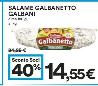 Coop Galbani Salame Galbanetto offerta
