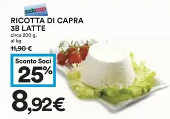 Coop Ricotta Di Capra 3b Latte offerta