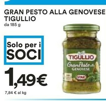 Coop Star Gran Pesto Alla Genovese Tigullio offerta