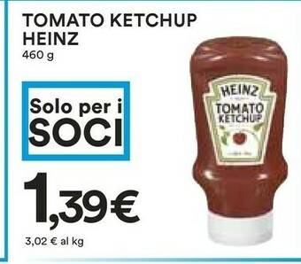 Coop Heinz Tomato Ketchup 460 G(ml) offerta