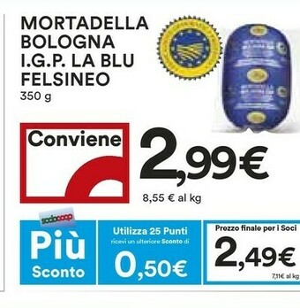 Coop Felsineo Mortadella Bologna IGP La Blu offerta