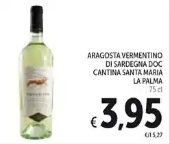 Spazio Conad Cantina santa maria la palma aragosta vermentino di sardegna doc offerta