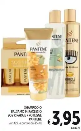 Pantene shampoo o balsamo miracles o sos ripara e protegge