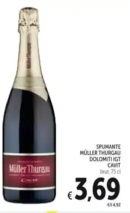 Spazio Conad Cavit spumante müller thurgau dolomiti igt offerta