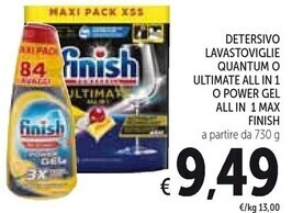 Spazio Conad Finish detersivo lavastoviglie quantum offerta