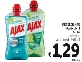 Spazio Conad Ajax detergente pavimenti offerta