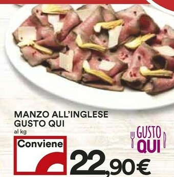 Coop Manzo All'inglese Gusto Qui offerta