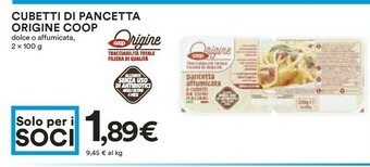 Coop Coop - Pancetta Dolce A Cubetti Origine 200 G(ml) offerta