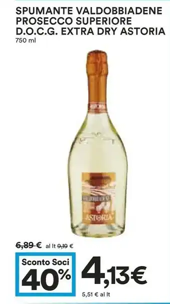 Coop Astoria Spumante Valdobbiadene Prosecco Superiore Docg Extra Dry offerta