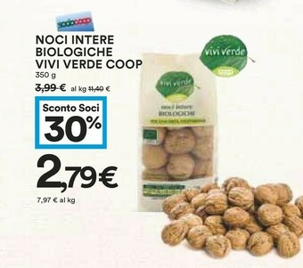 Coop Coop - Noci Intere Biologiche Vivi Verde 350 G offerta
