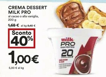 Coop Milk - Crema Dessert Al Cacao Pro High Protein 200 G(ml) offerta