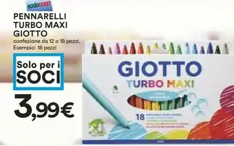 Coop Giotto Pennarelli Turbo Maxi 18 Pezzi offerta