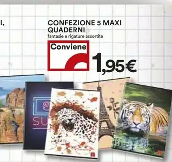 Coop Quaderni Confzione 5 Maxi offerta