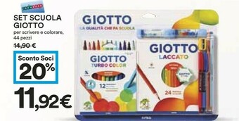 Coop Giotto Set Scuola Per Scrivere E Colorare 44 Pezzi offerta