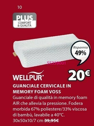 Guanciale Cervicale In Memory Foam Voss
