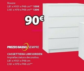 JYSK Cassettiera Limfjorden offerta