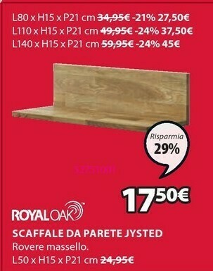 JYSK Scaffale Da Parete Jysted offerta