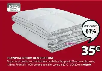 JYSK Trapunta In Fibra New Nightline offerta