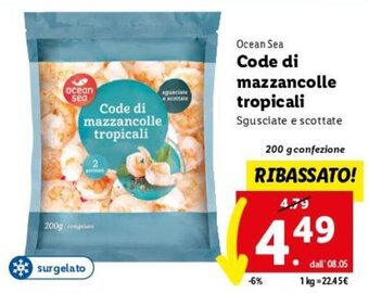 Lidl Ocean Sea MSC bastoncini di pesce 900 g confezione offerta