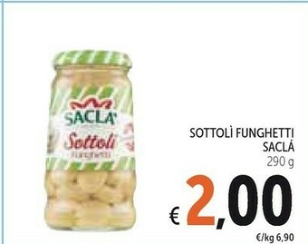 Conad Saclà Sottoli Funghetti 290 G(ml) offerta