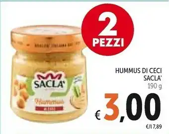 Conad Sacla Hummus Di Ceci offerta
