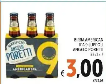 Conad Angelo poretti Birra American Ipa 9 Luppoli 330ml offerta