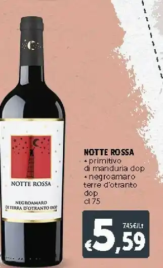 Deco Supermercati Notte Rossa - Primitivo di Puglia IGP 750 g(ml) offerta