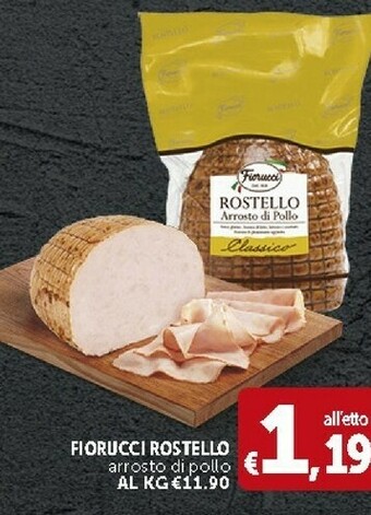 Deco Supermercati Fiorucci Rostello Arrosto Di Pollo offerta