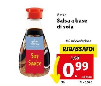 Lidl Vitasia Salsa a base di soia 150 ml offerta