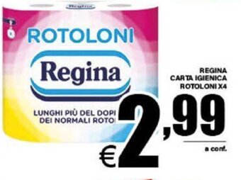 DEM REGINA CARTA IGIENICA ROTOLONI X4 offerta