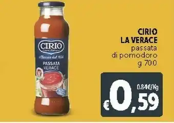 Deco Supermercati Cirio Cirio - La Verace Passata 700 g(ml) offerta