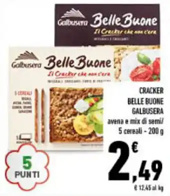 Conad CRACKER BELLE BUONE GALBUSERA avena e mix di semi/ 5 cereali - 200 g offerta