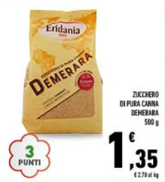 Conad ZUCCHERO DI PURA CANNA DEMERARA 500 g offerta