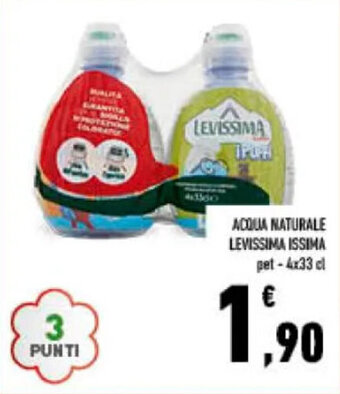 Conad ACQUA NATURALE LEVISSIMA ISSIMA pet - 4x33 cl offerta